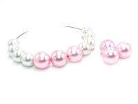 20 Glaswachsperlen in rosa, 12 mm