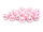 20 Glaswachsperlen in rosa, 12 mm