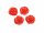 4 Cabochons als Rosen in rot, 16 mm