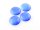4 Cabochon in royalblau als Cateye Glas, 16 mm