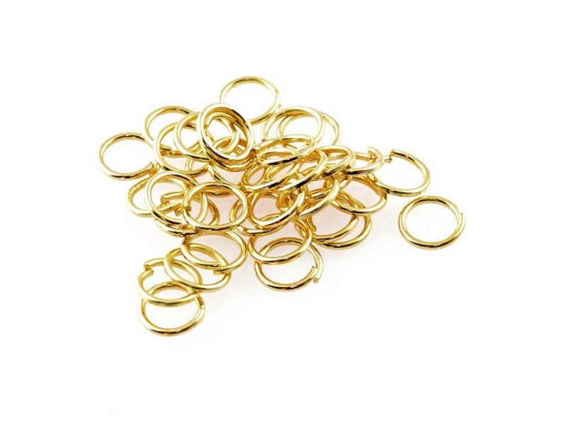 100 Biegeringe in goldfarben, 6 mm