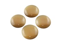 4 Cabochon in braun als Cateye Glas, 16 mm