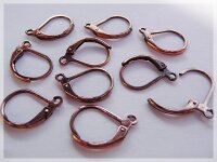 10 Brisuren in Vintage Kupfer Klappohrring