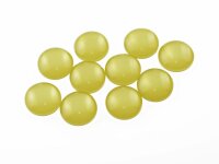 10 Resincabochons im Cateye-Design in olive, 10 mm