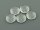 6 Cabochons Glas klar, 15 mm