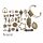 Set MADLEN Vintage Bastelset in antik Bronze 100 Teile