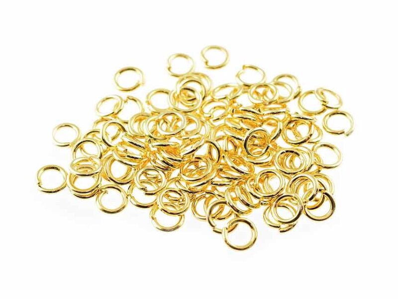 100 Biegeringe in goldfarben, 4 mm