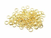100 Biegeringe in goldfarben, 4 mm