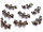 10 Verbinder als Schleifchen in antik Bronze