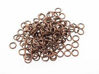 200 Biegeringe in antik Kupfer, 4 mm