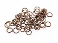 100 Biegeringe in antik Kupfer, 6 mm