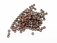 200 Quetschperlen aus Messing in antik Kupfer, 2,5 mm