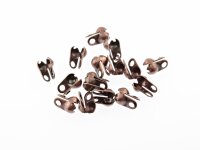 30 Endkappen für Kugelketten in antik Kupfer, 2,5 mm