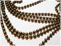 1 m Kugelkette antik bronze 3 mm