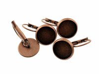 6 Brisuren aus Messing in antik Kupfer für 12 mm...