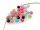40 Cateyeperlen als Farbmix, 6 mm