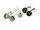 10 Brisuren mit ziselierten Rand in silberfarben platiniert für 10 mm Cabochons