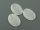 2 Cabochons 25*18 mm Cateye Glas weiß