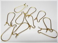 10 Kidney Ohrhaken in goldfarben platiniert