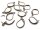 10 Brisuren in vintage Bronze, Klappohrring