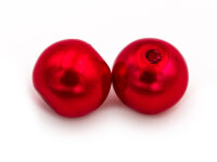 Glaswachsperlen in rot 10 mm 40er Set