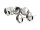 10 Ohrstecker in silberfarben platiniert für 10 mm Cabochon