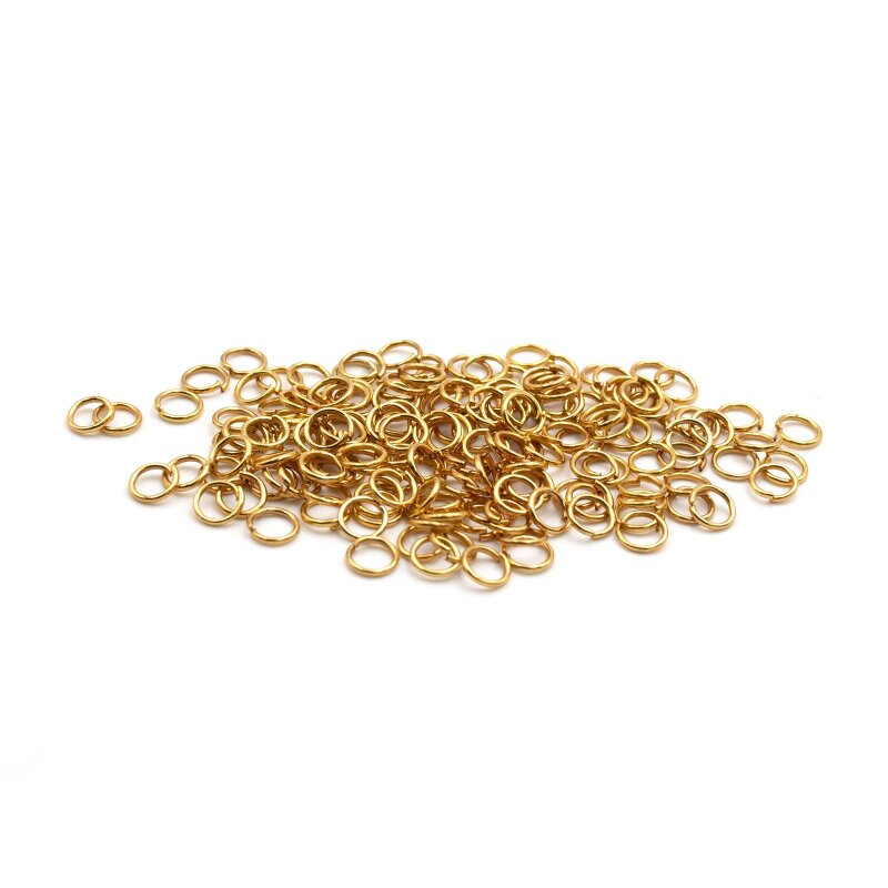 100 Binderinge in goldfarben, 5 mm