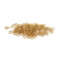 100 Binderinge in goldfarben, 5 mm