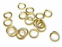 100 stabile Biegeringe in goldfarben, 6 mm