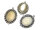3 Fassungen in antik bronze für 25 x 18 mm Klebeperlen