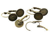 6 Brisuren mit ziselierten Rand in antik Bronze für...
