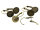 6 Brisuren mit ziselierten Rand in antik Bronze für 12 mm Cabochons