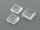 10 quadratische Cabochons Glas klar, 15 mm