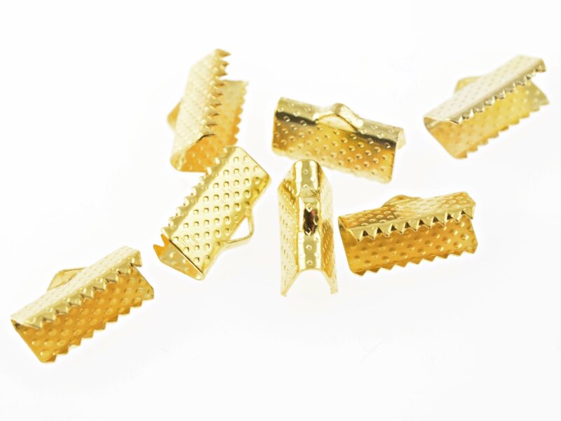 20 Bandklemmen in goldfarben, 13 mm