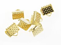 20 Bandklemmen in goldfarben, 8 mm