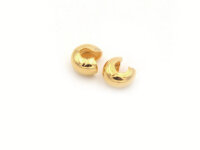 Coverperlen in goldfarben, geschlossen 4mm 20 Stück