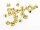 40 Blumen Perlkappen in goldfarben, 7,5 mm