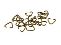 50 dreieckige Collierschlaufen in antik Bronze, 7 mm