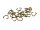 50 dreieckige Collierschlaufen in antik Bronze, 7 mm
