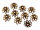 20 Perlkappen in antik Bronze, 14 mm