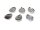 10 tropfenförmige Rahmen in silberfarben für 14 x 10 mm Cabochon