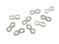 Glasmedaillon Einleger Infinity in silberfarben mit...