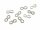 Glasmedaillon Einleger Infinity in silberfarben mit Strass 2 Stk