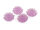 4 Cabochons Blume in flieder gefrostet, 15 mm