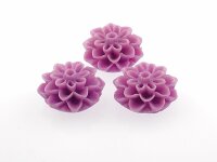 4 Cabochon Blume flieder Klebeperle