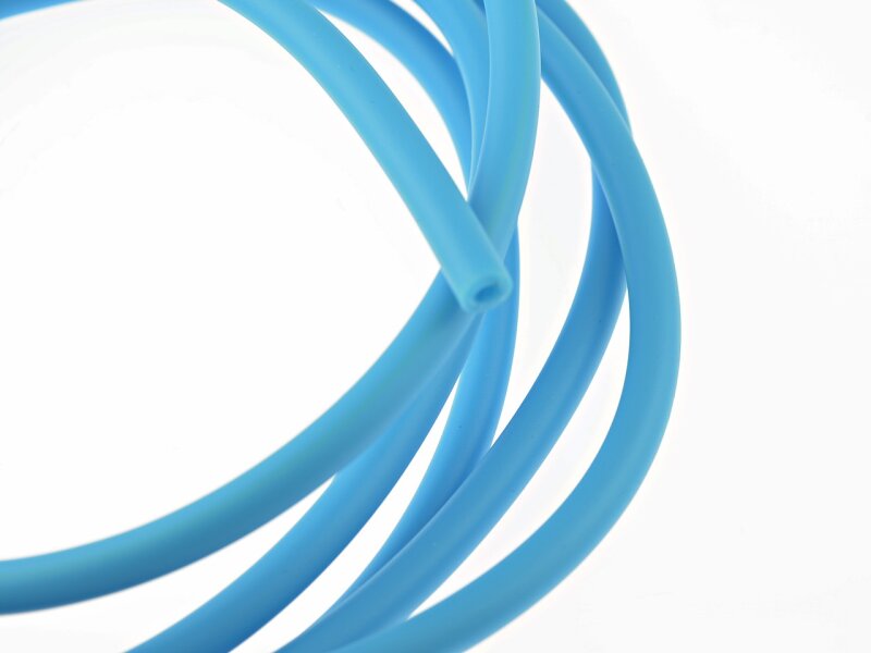 2 m Hohlgummiband in hellblau, 5 mm