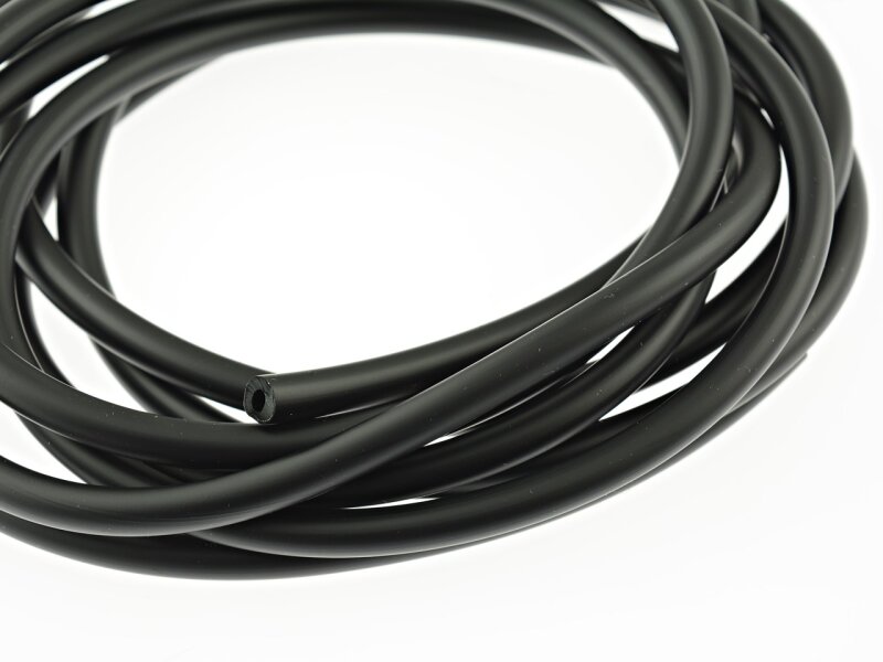 2 m Hohlgummiband in schwarz, 5 mm