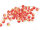 50 Crackleglasperlen in rot gelb, 6 mm