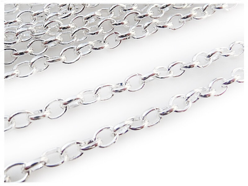 2 m Gliederkette silberfarben