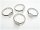 3 Ring Rohlinge silber für Klebeperle